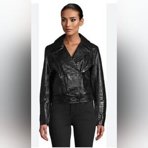 Crocodile Rock 🩷 Moto Vegan Leather Jacket Size XL